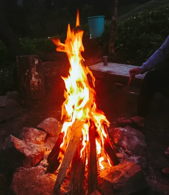 Campfire representing integrative therapy approaches